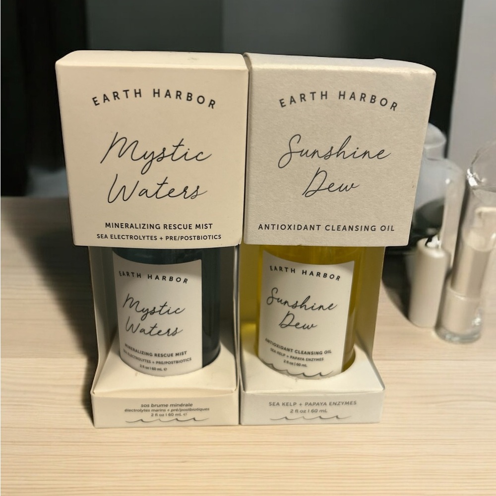Earth Harbor Mystic Waters & Sunshine Dew 2 Fl Oz Ea - Mineral Mist & Antioxidan